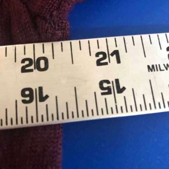 Jos A Bank Merlot Merino Wool Sweater Men L 1/4 Zip Wine Burgundy - Picture 6 of 7